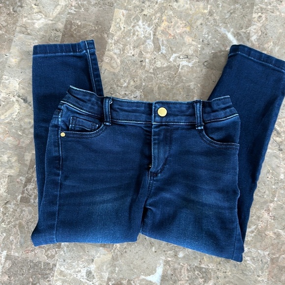 Janie and Jack, Jack Denim Skinny Jean, Dark Blue, girls size 4 - Picture 5 of 10